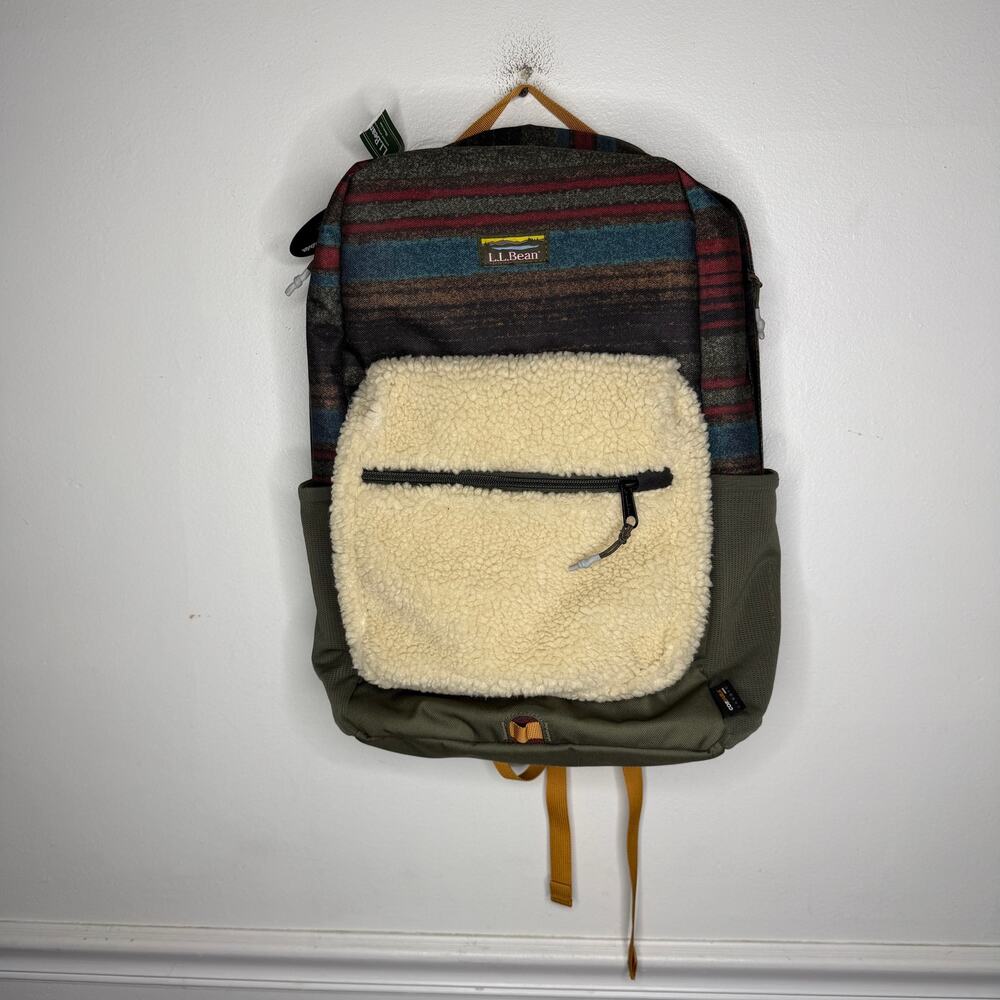 L.L.Bean Mountain Classic Cordura Sherpa Blanket Stripe Backpack NEW